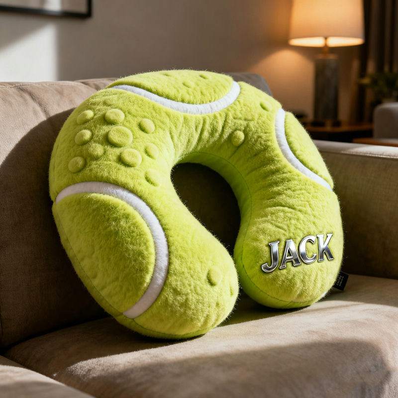 Personalized Tennis Surface U Shaped Pillow Room Decor Christmas Gifts For Tennis Lovers
