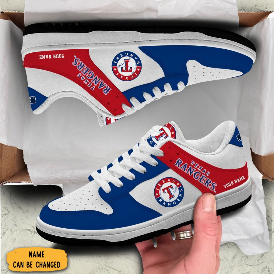Personalized Texas Rangers SB Dunk Low Top Shoes Cool Baseball Gifts