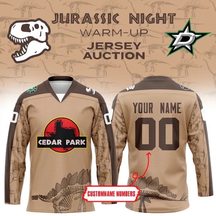 Personalized Texas Stars Jurassic Night Jersey Unique Gifts For Hockey Fans