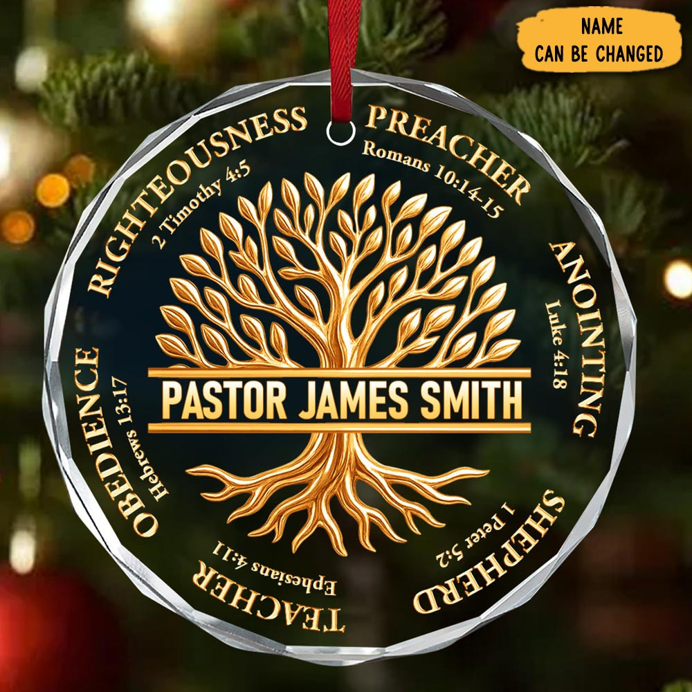 Personalized Thank You Pastor Memorial Christmas Ornament Keepsake Xmas Gifts