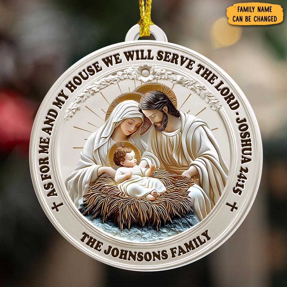 Personalized The Birth Of Jesus Christmas Ornament Christian Christmas Gifts