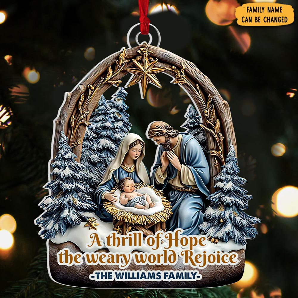 Personalized The Birth Of Jesus Christmas Ornament Nativity Scene Christian Christmas Gifts