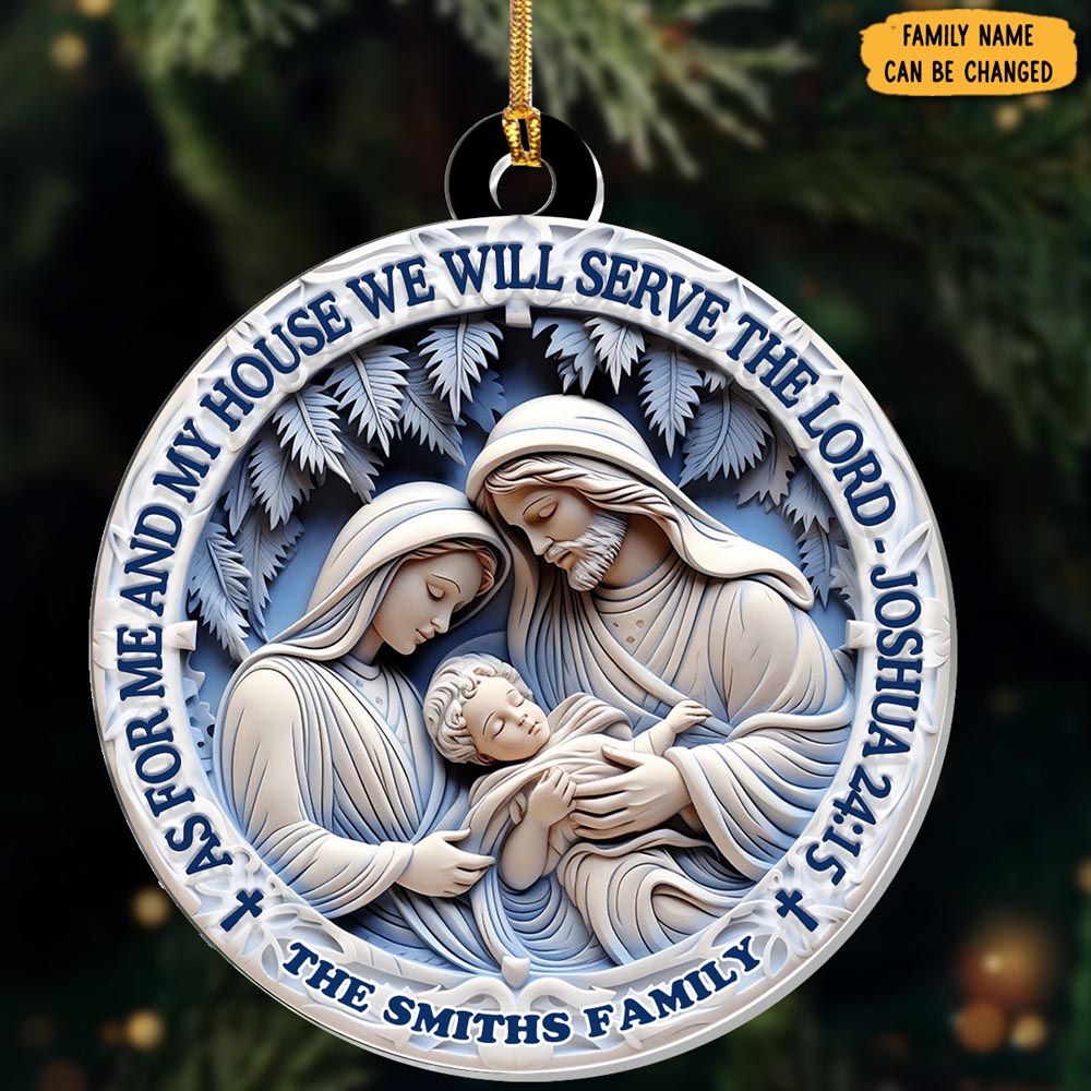 Personalized The Birth Of Jesus Christmas Ornament Xmas Decor Christmas Gift Ideas
