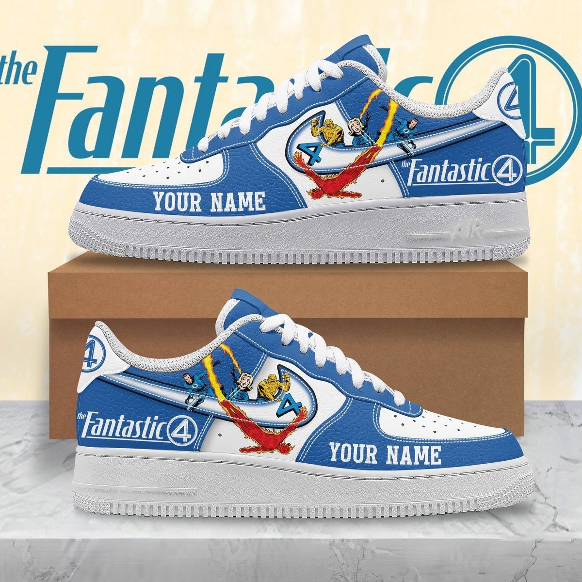 Personalized The Fantastic Four AF1 Shoes Sneaker Gifts For Movie Fans
