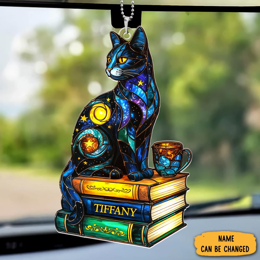 Personalized The Library Cat Christmas Ornament Xmas Tree Decor Cat Owner Christmas Gifts