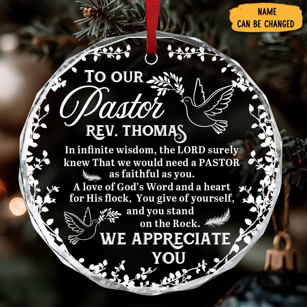 Personalized To Our Pastor Christmas Ornament Memorial Ornament Christmas Gift Ideas