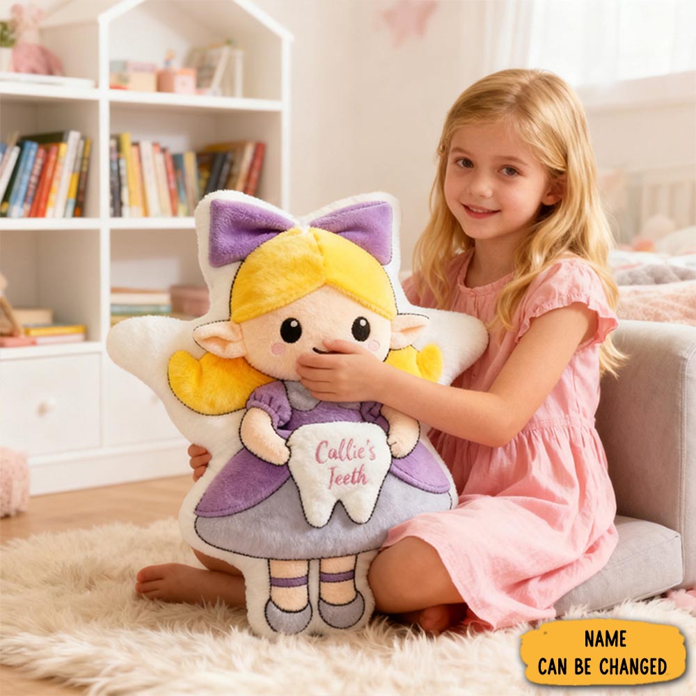 Personalized Tooth Fairy Girl Pillow Cute Pillow Magical Themed Christmas Gifts For Girl