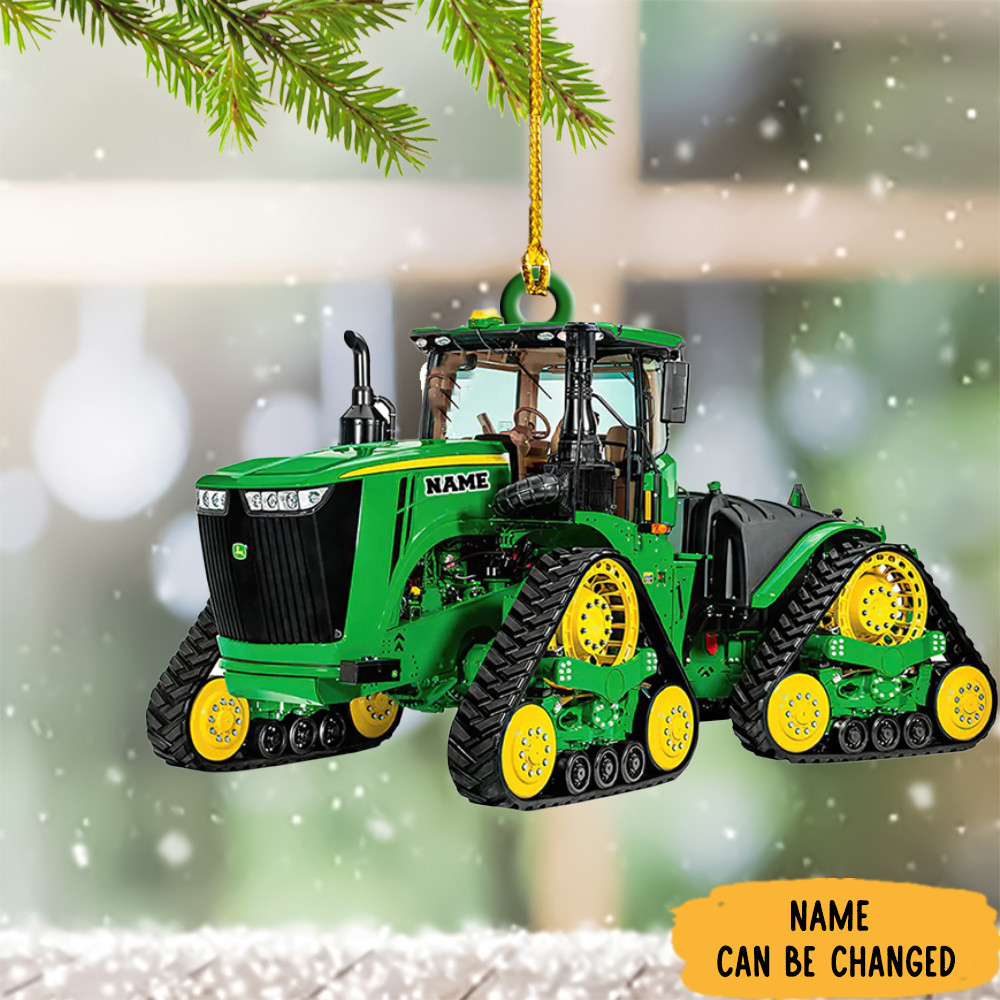 Personalized Tractor Ornament Green Tractor Christmas Ornament Decoration Gifts