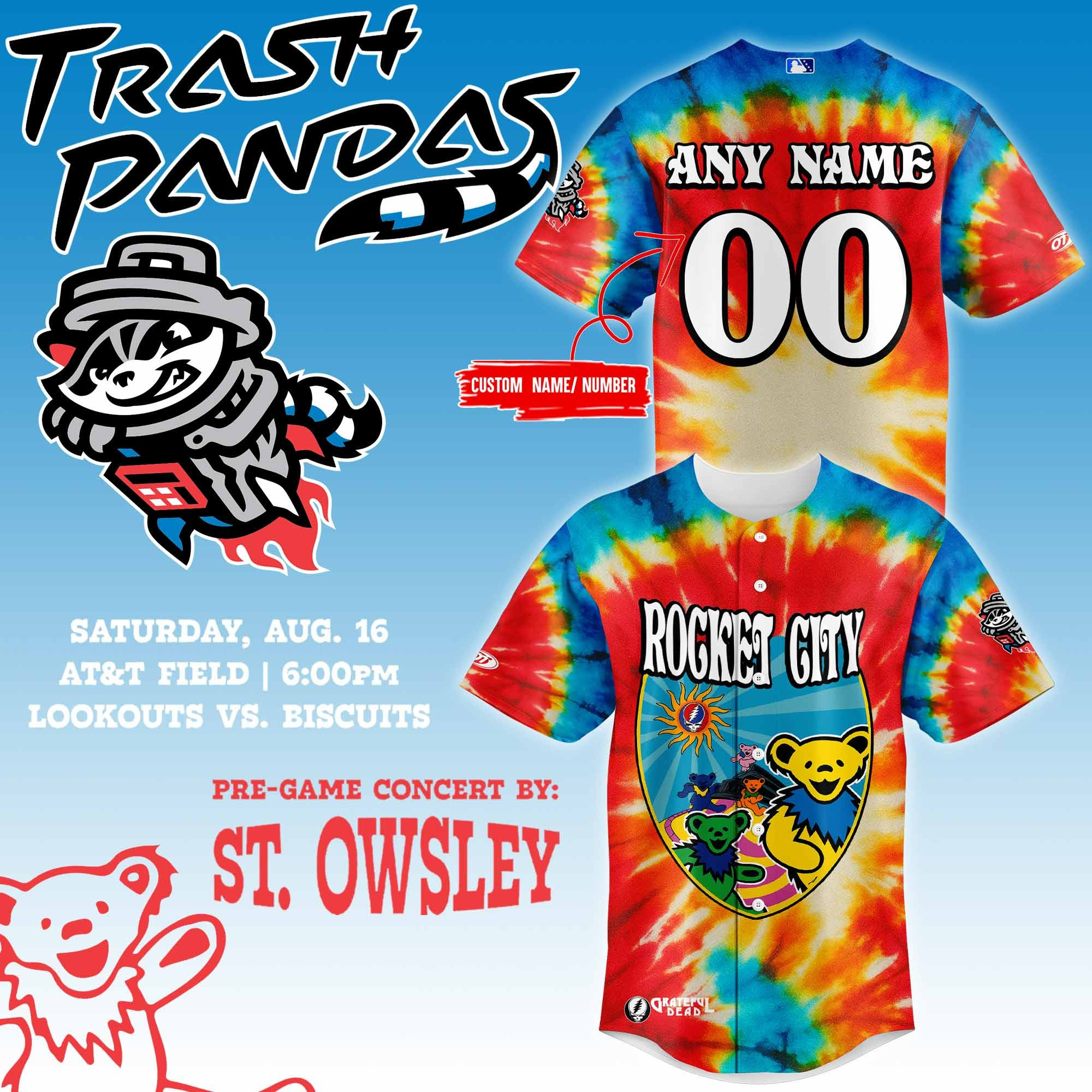 Personalized Trash Panda 2025 Grateful Dead Night Jerseys Gift For Fan