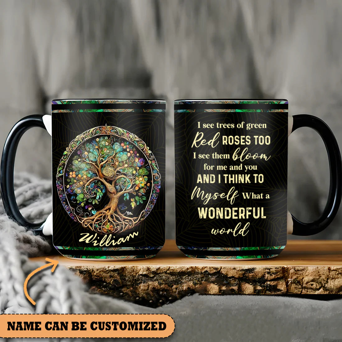 Personalized Tree Of Life Mug I Think To Myself What A Wonderful World Mug Gift Ideas