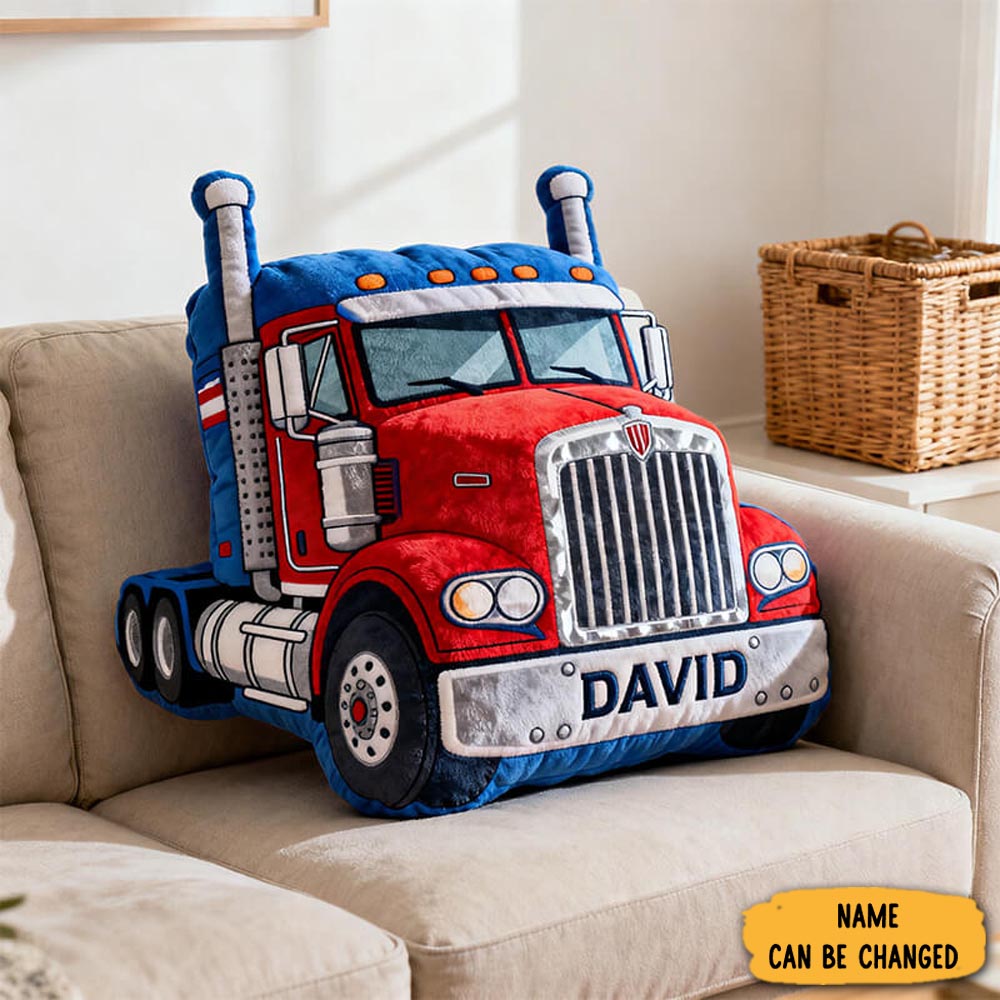 Personalized Truck Head Pillow Car Themed Home Decor Gifts For Truck Owners