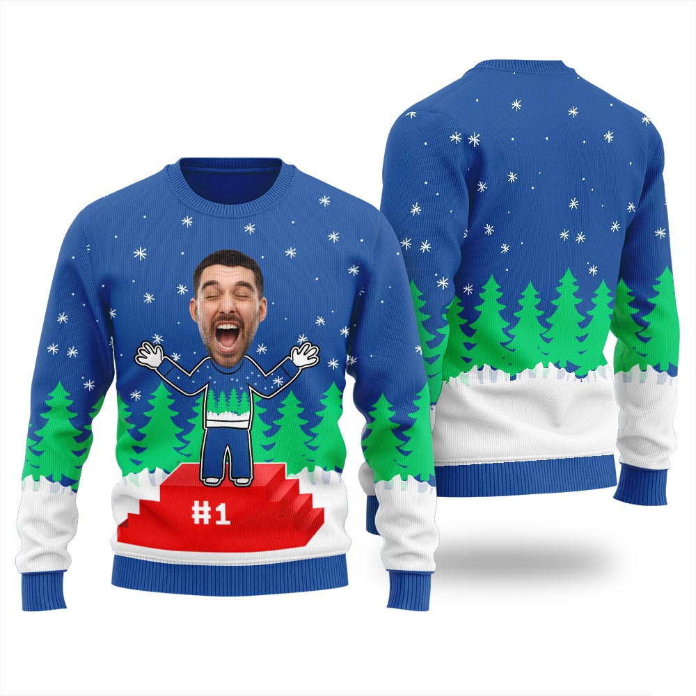 Personalized Ugly Christmas Sweater Winner Mens Sweater Family Gifts For Christmas