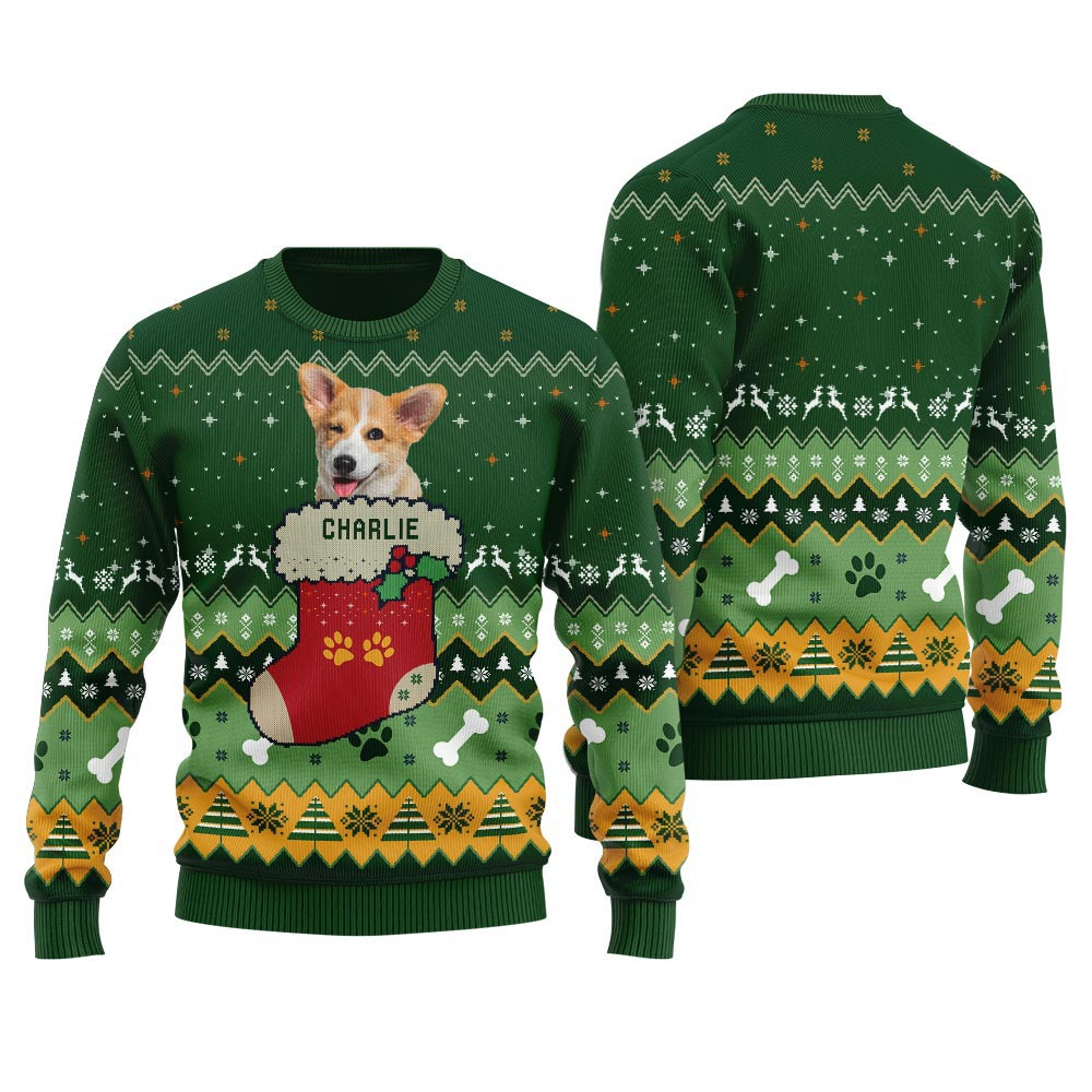 Personalized Ugly Christmas Sweater With Dog Face For Men Best Ugly Sweaters For Christmas