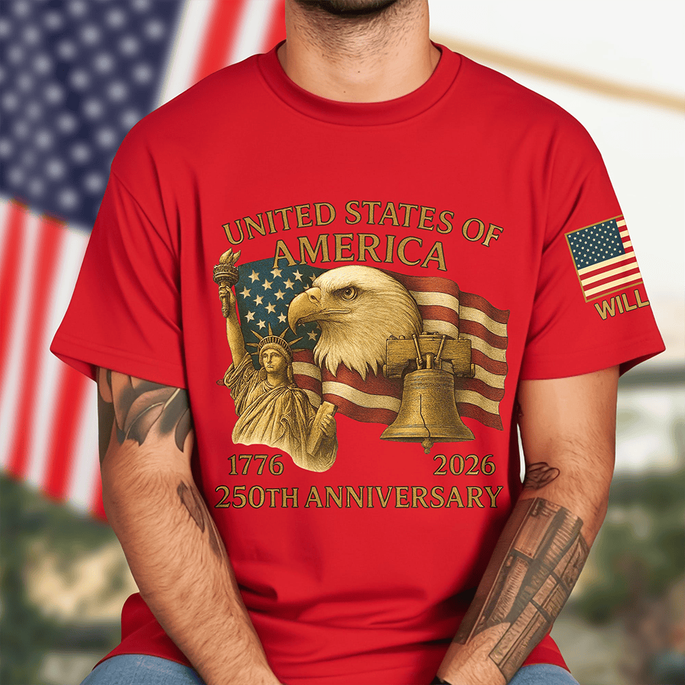 Personalized United State Of America 250 Years T-Shirt 4th Of July Clothes