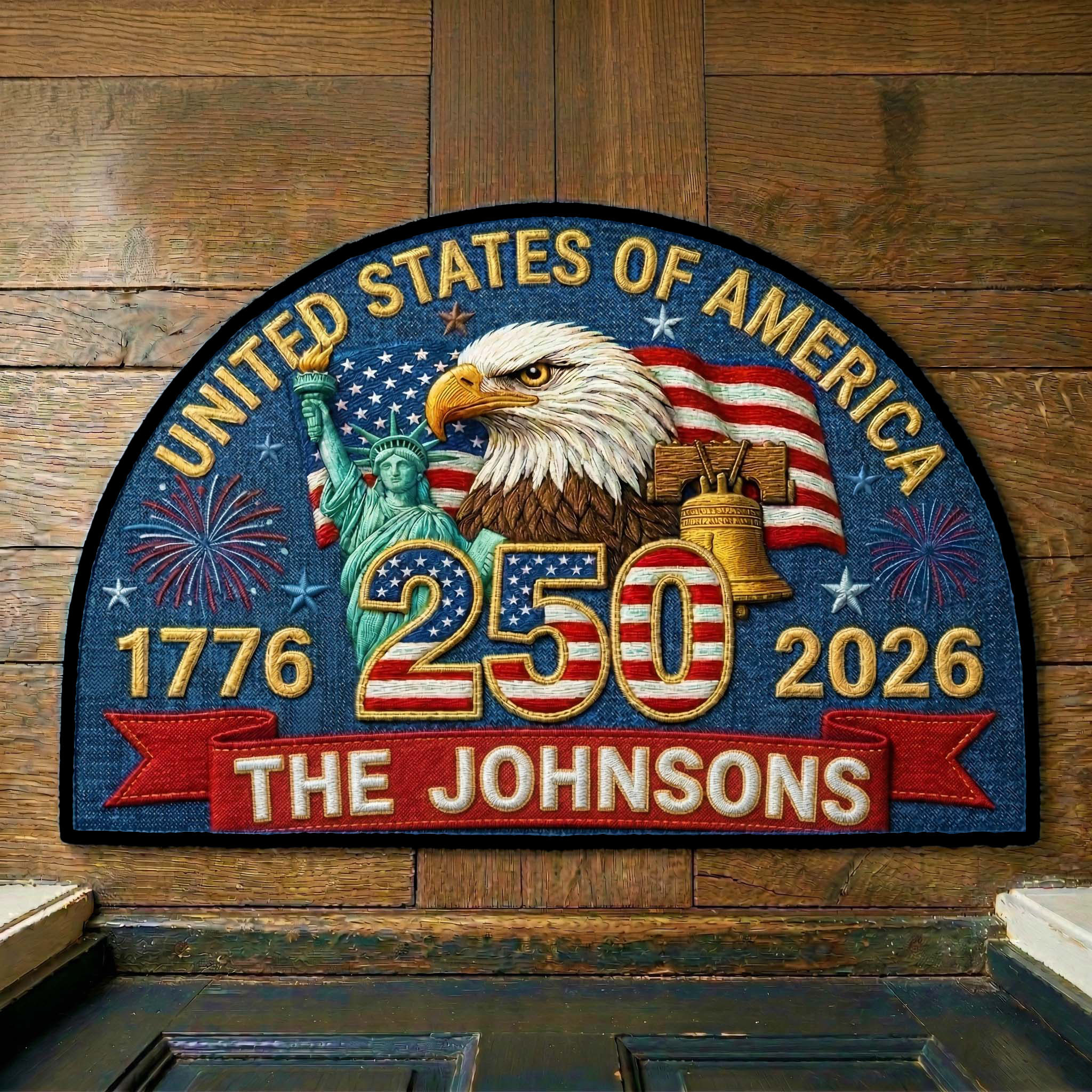 Personalized United States Of America Welcome Mat America's 250th Birthday Mat Gift Ideas