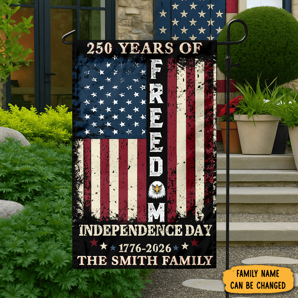 Personalized US 250 Years Of Freedom 1776 2026 Flag Independence Day Flag