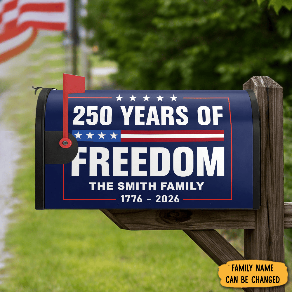 Personalized US 250 Years Of Freedom We The People Mailbox Cover 4th Of July Gift Ideas