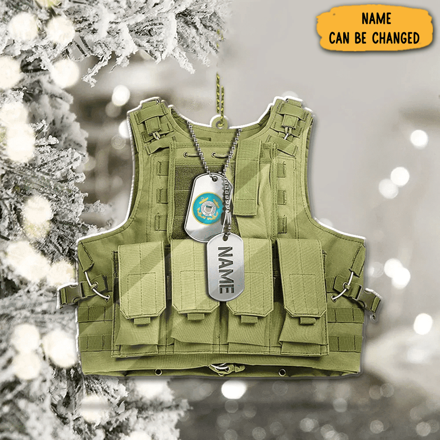 Personalized US Coast Guard Christmas Ornament Winter Decor Christmas Gifts For Men