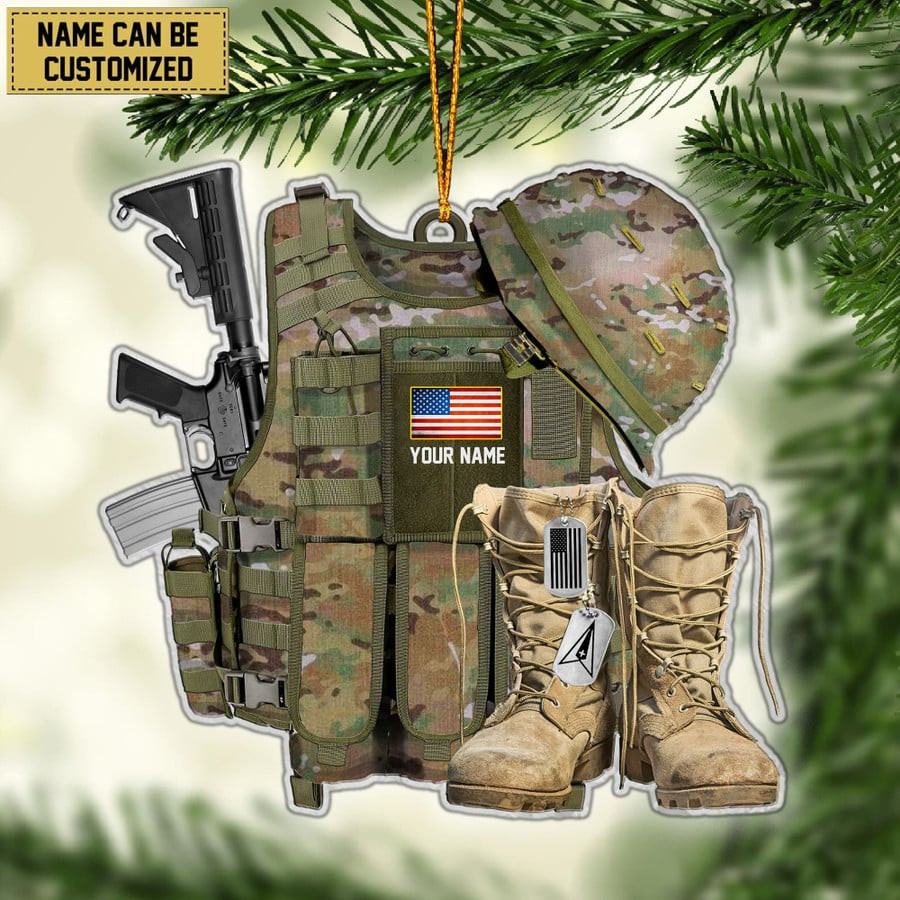 Personalized US Space Force Military Uniform Christmas Ornament Christmas Presents For Men