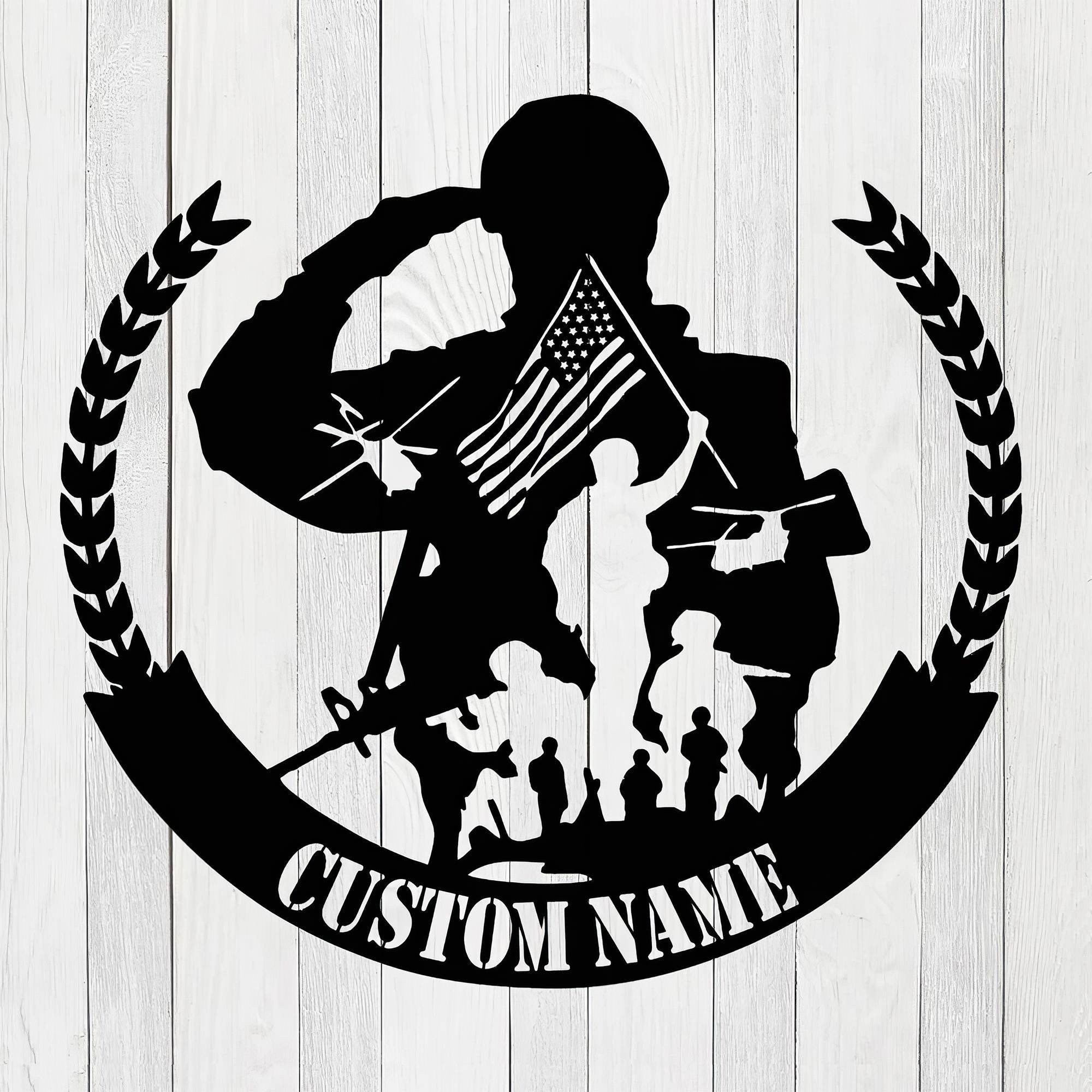 Personalized US Veteran American Flag Metal Sign Patriotic Decor Veteran Day Gifts