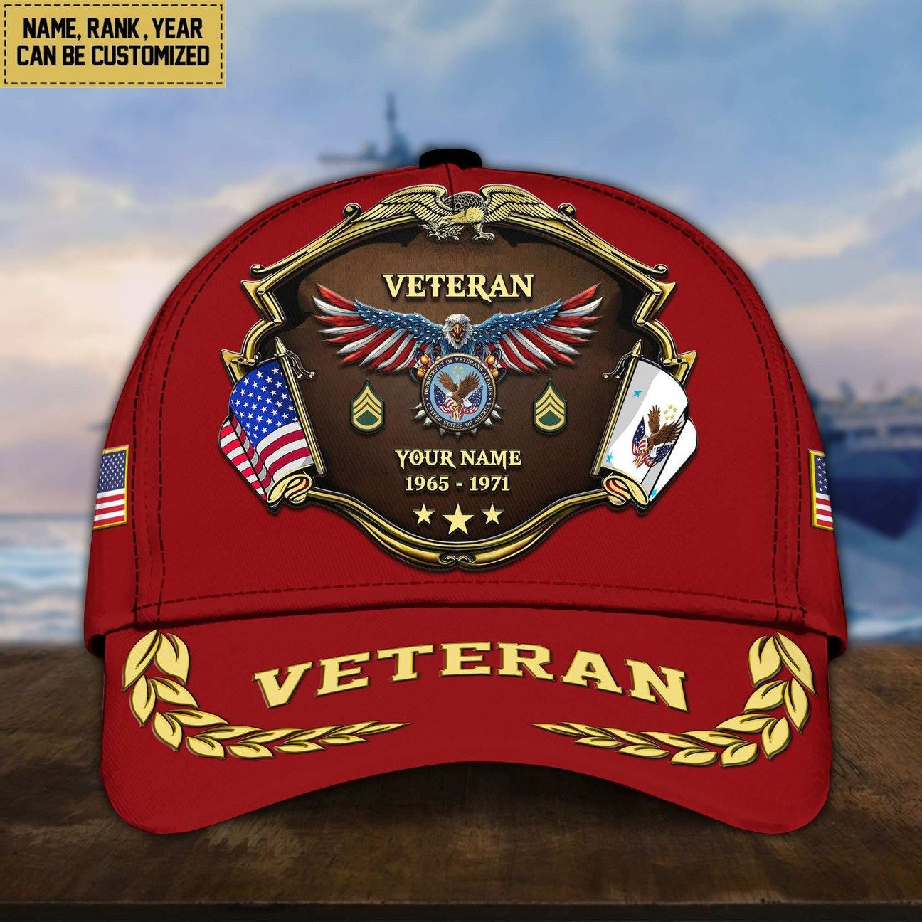 Personalized US Veteran Cap Proudly Served Gift For Army on Veterans Day