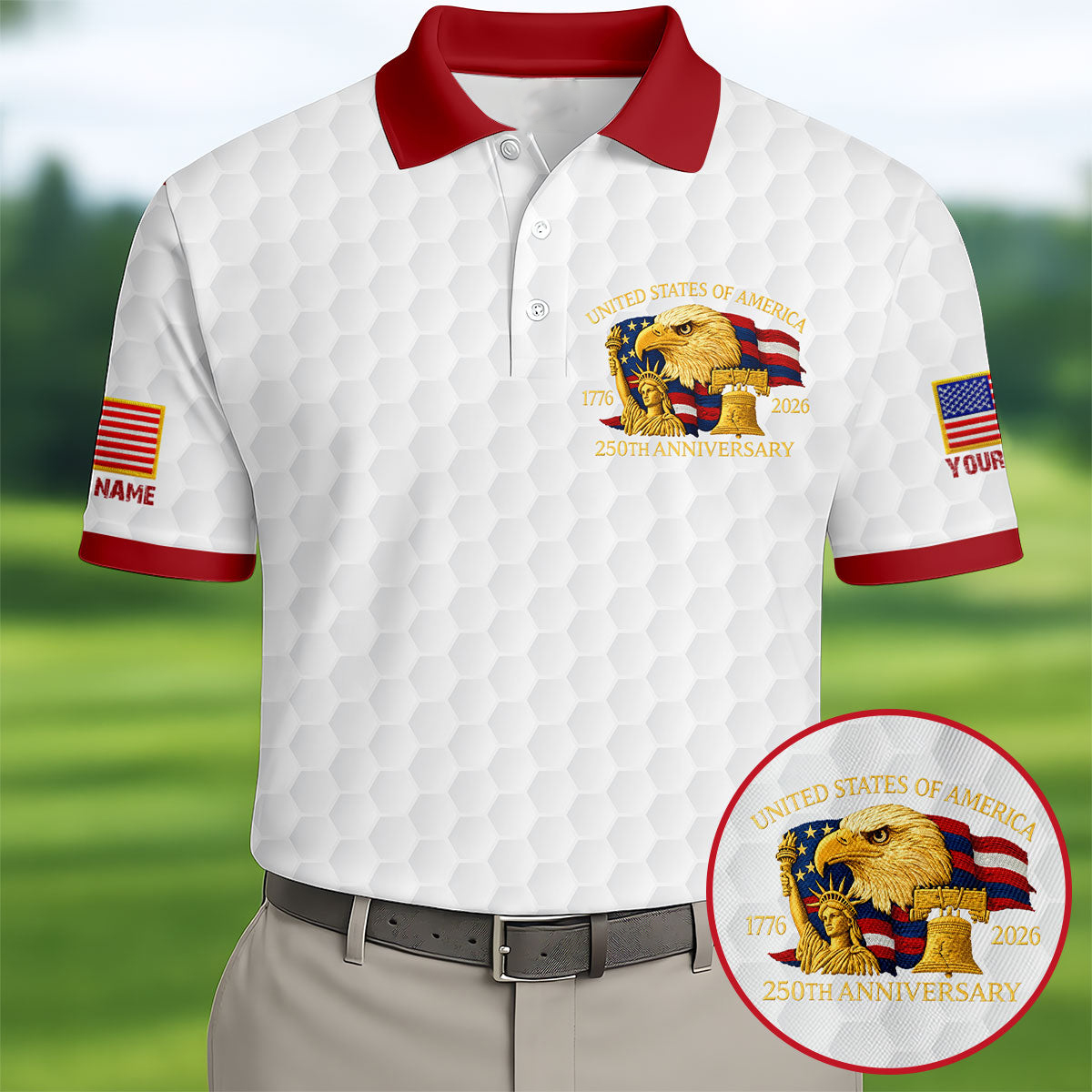 Personalized USA 250 Years Of Defending Liberty US Bald Eagle Merchandise Father's Day Gifts