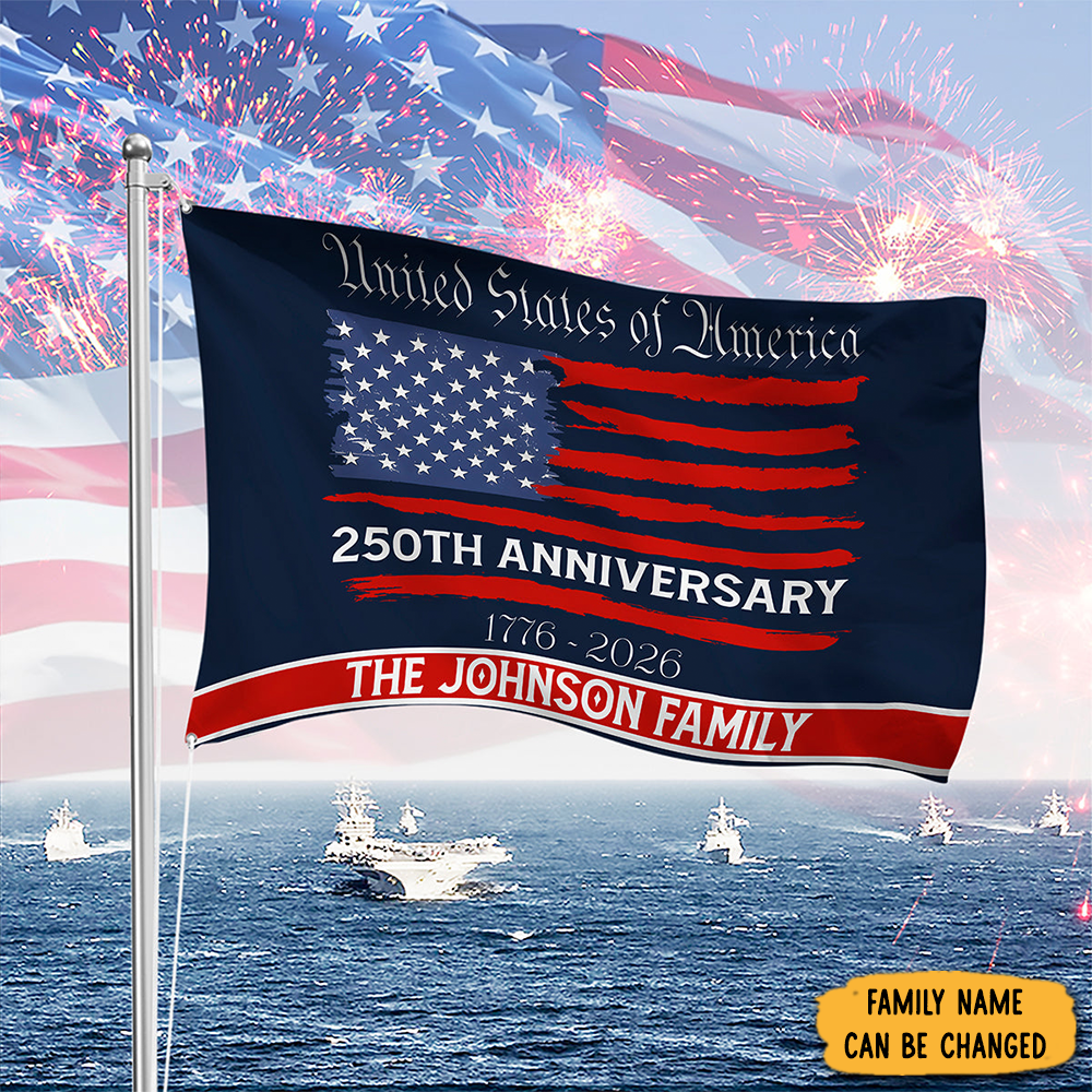 Personalized USA 250Th Anniversary 1776 2026 Flag Patriotic Decorations Gift For Family