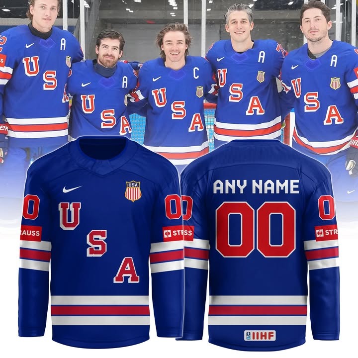 Personalized Usa Iihf Ice Hockey World Champions Jersey 2025 Best Hockey Father'S Day Gifts
