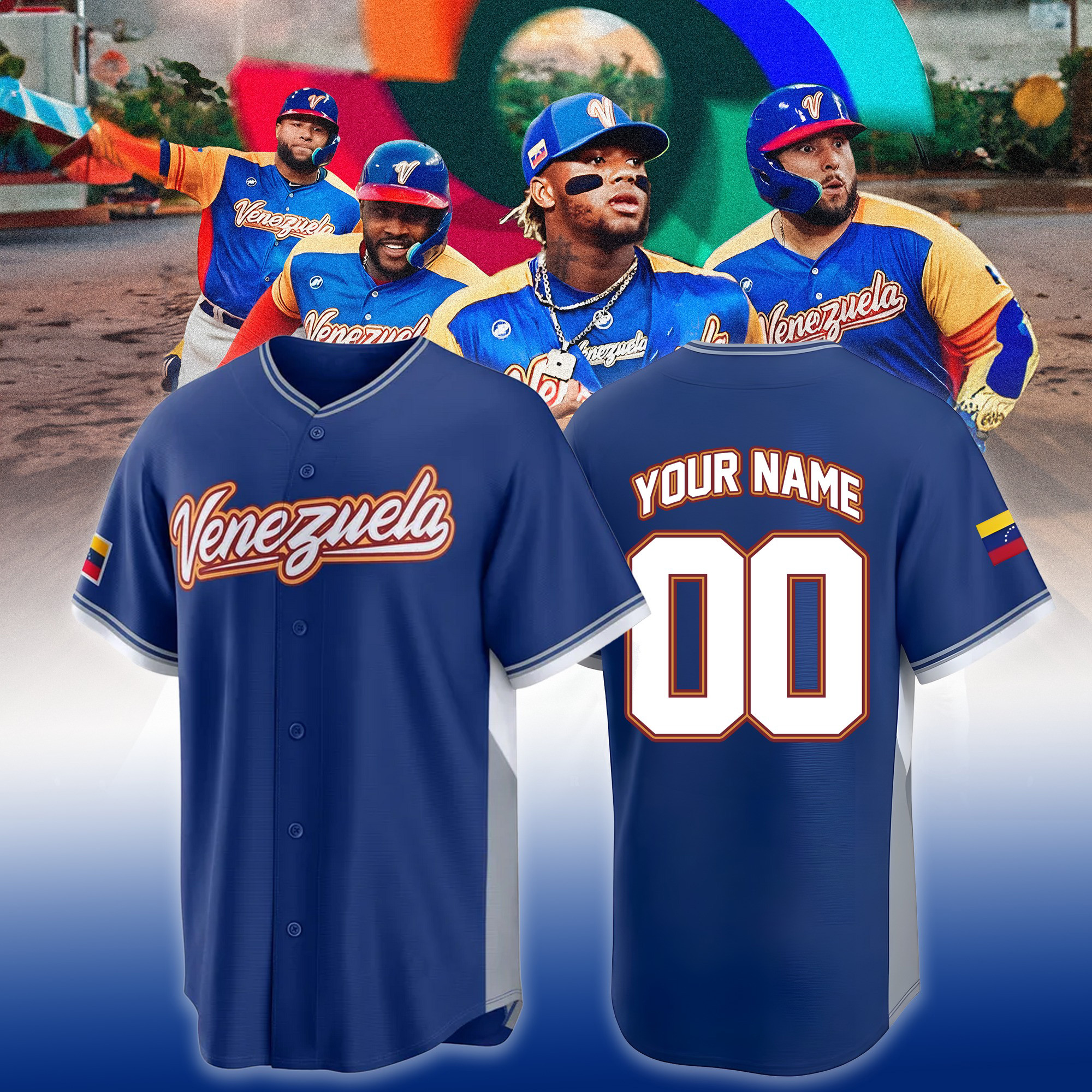 Personalized Venezuela 2026 World Baseball Classic Jersey 2026 WBC Fan Merch Baseball Gear