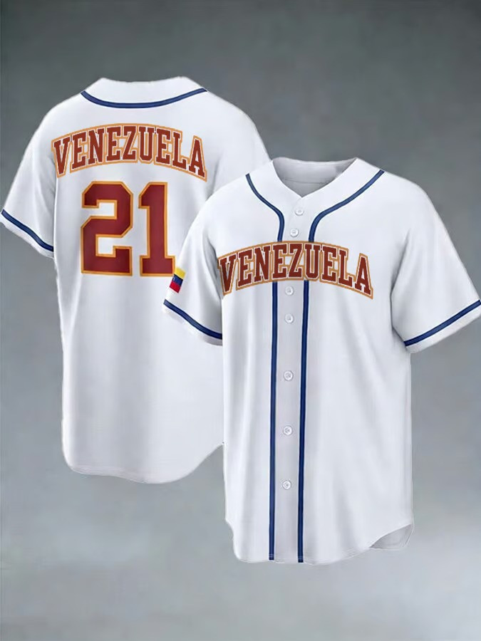 Personalized Venezuela Baseball Jersey Shirt WBC 2026 Fan Gear Champions Gift For Baseball Supporters