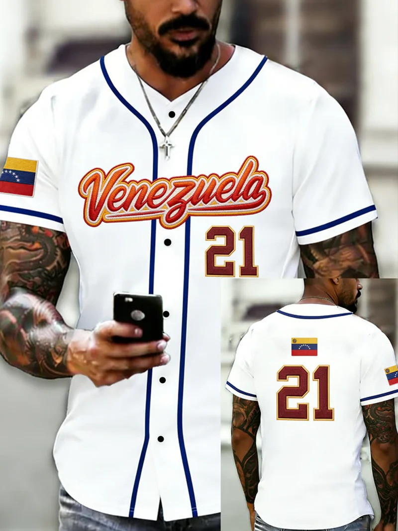 Personalized Venezuela Baseball Jersey Shirt WBC 2026 Fan Gear Gift For Venezuelan Heritage Baseball Fans