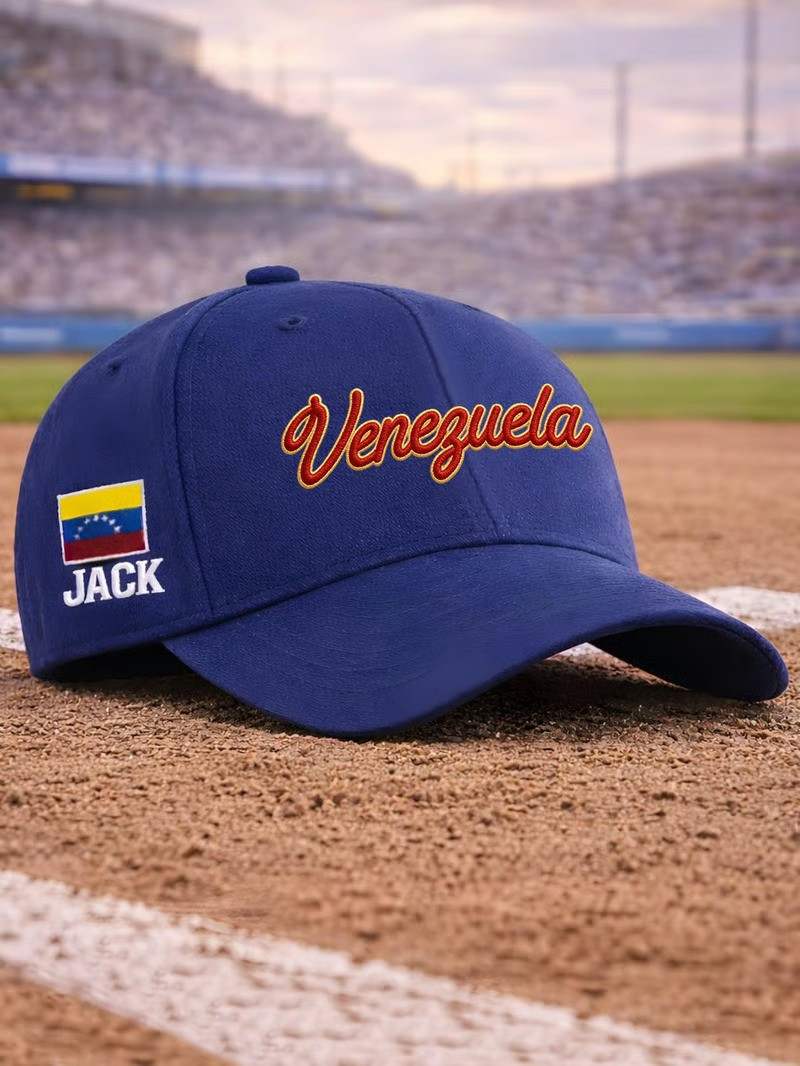 Personalized Venezuela WBC 2026 Champion Baseball Hat Fan Gear Patriotic Script Best Gift For Baseball Lovers