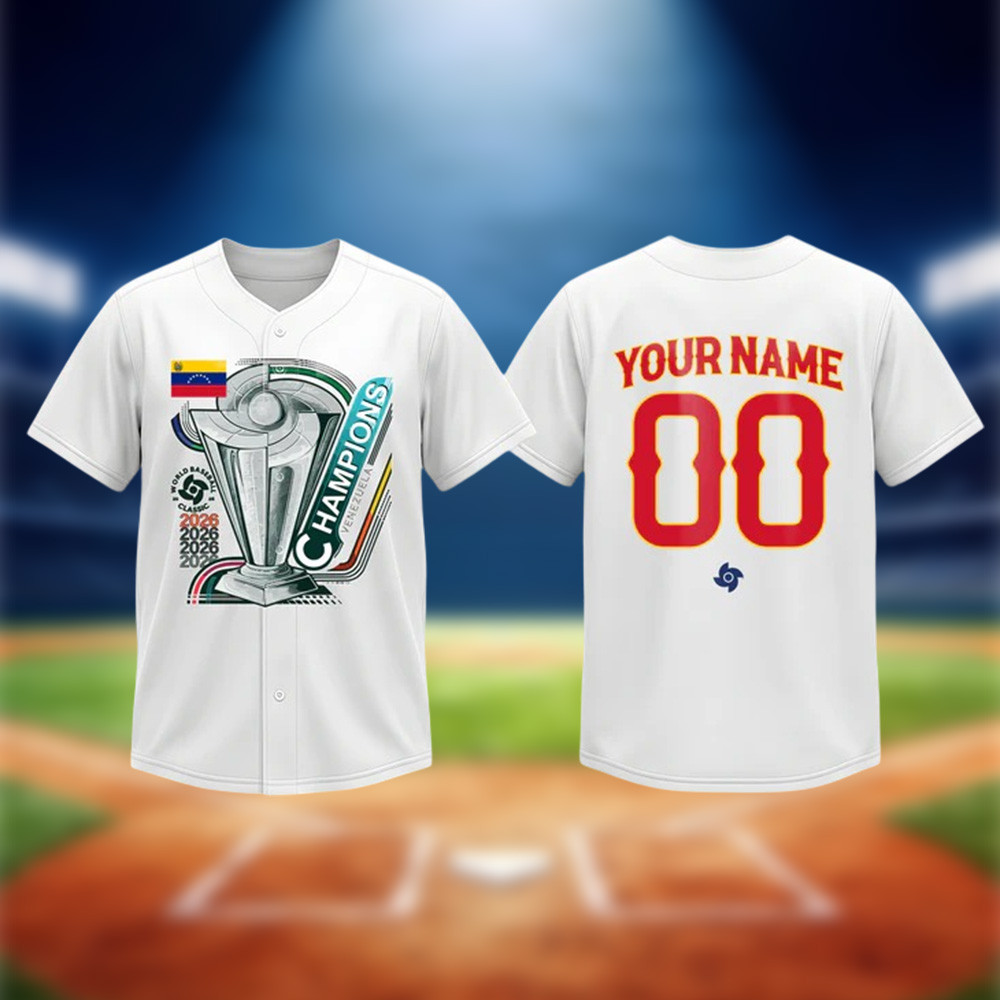 Personalized Venezuela WBC 2026 Champions Jersey Baseball Clothes Gift For 2026 WBC Fans