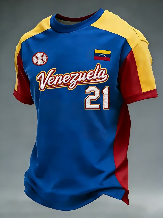 Personalized Venezuela WBC 2026 Winning T-Shirt Baseball Patch Fan Gear Patriotic Gift For Supporters