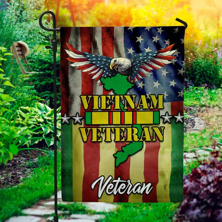 Personalized Vietnam War Veteran Flag Vietnam Veteran House Flag Patriotic House Decor