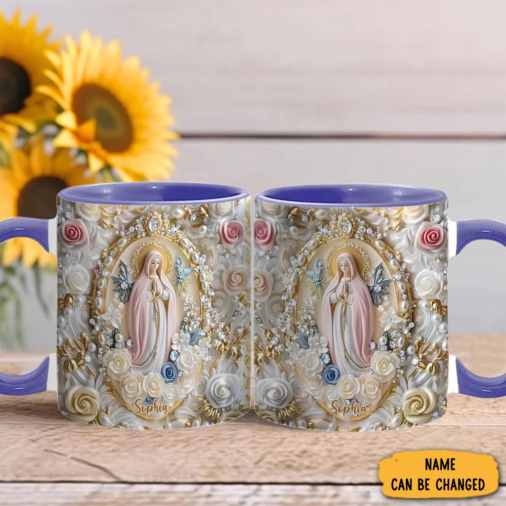Personalized Virgin Mary Mug Christian Mug Christmas Themed Gifts For Christians