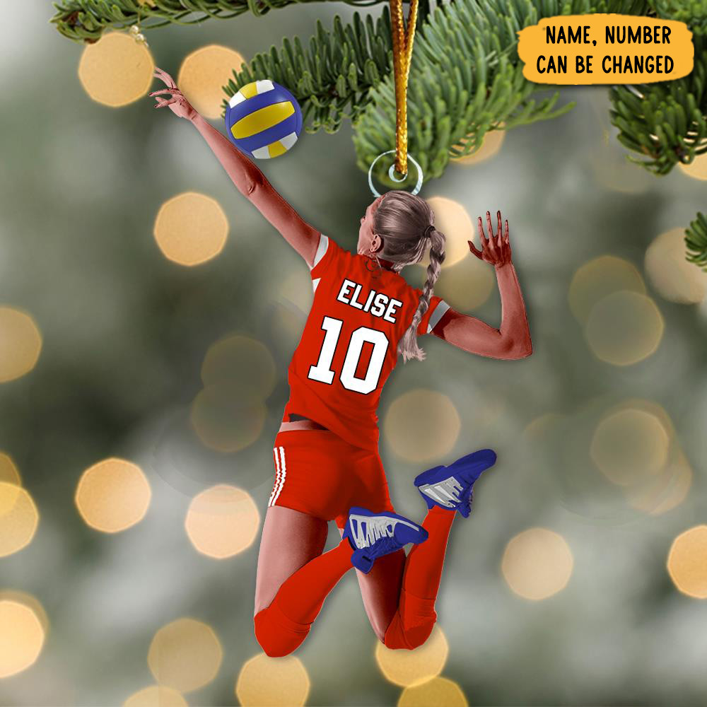 Personalized Volleyball Player Christmas Ornament Home Decor Christmas Gifts For Girlfriend