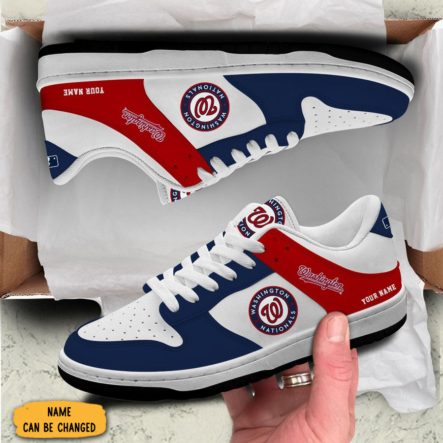 Personalized Washington Nationals SB Dunk Low Top Shoes Baseball Team Gift Ideas