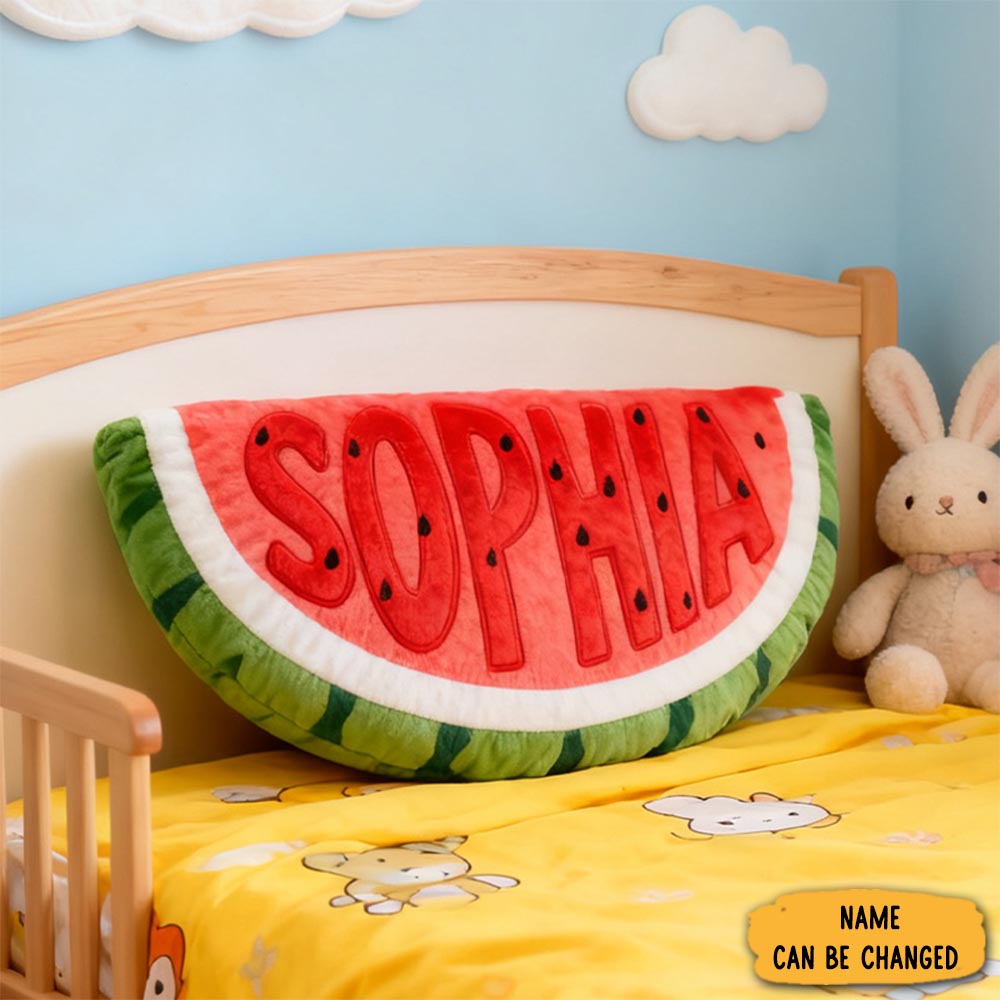 Personalized Watermelon Slice Shape Pillow Fruit Shaped Pillow Best Gifts For Kids