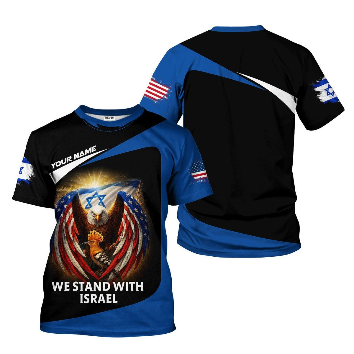Personalized We Stand With Israel T-Shirt Custom Support Apparel For Israel