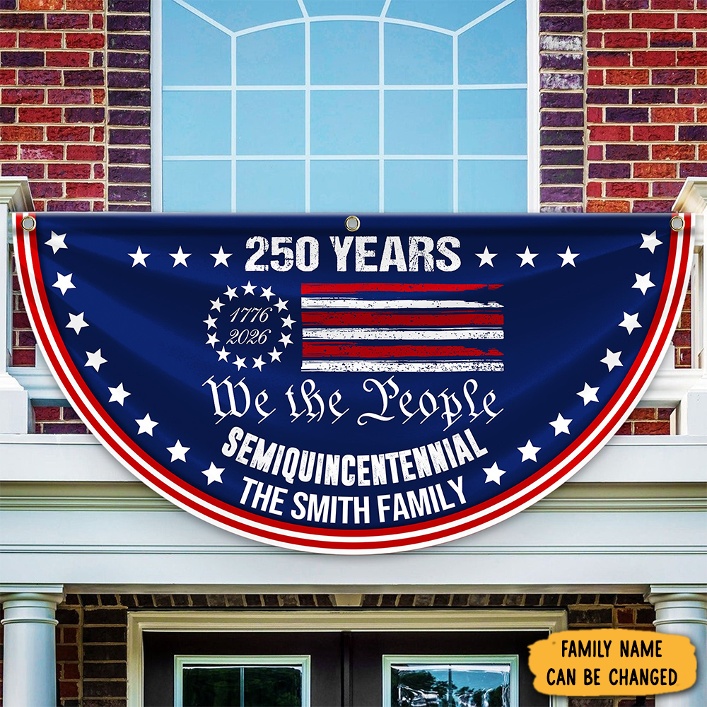 Personalized We The People America 250 Years Fan Flag ndependence Day Flag