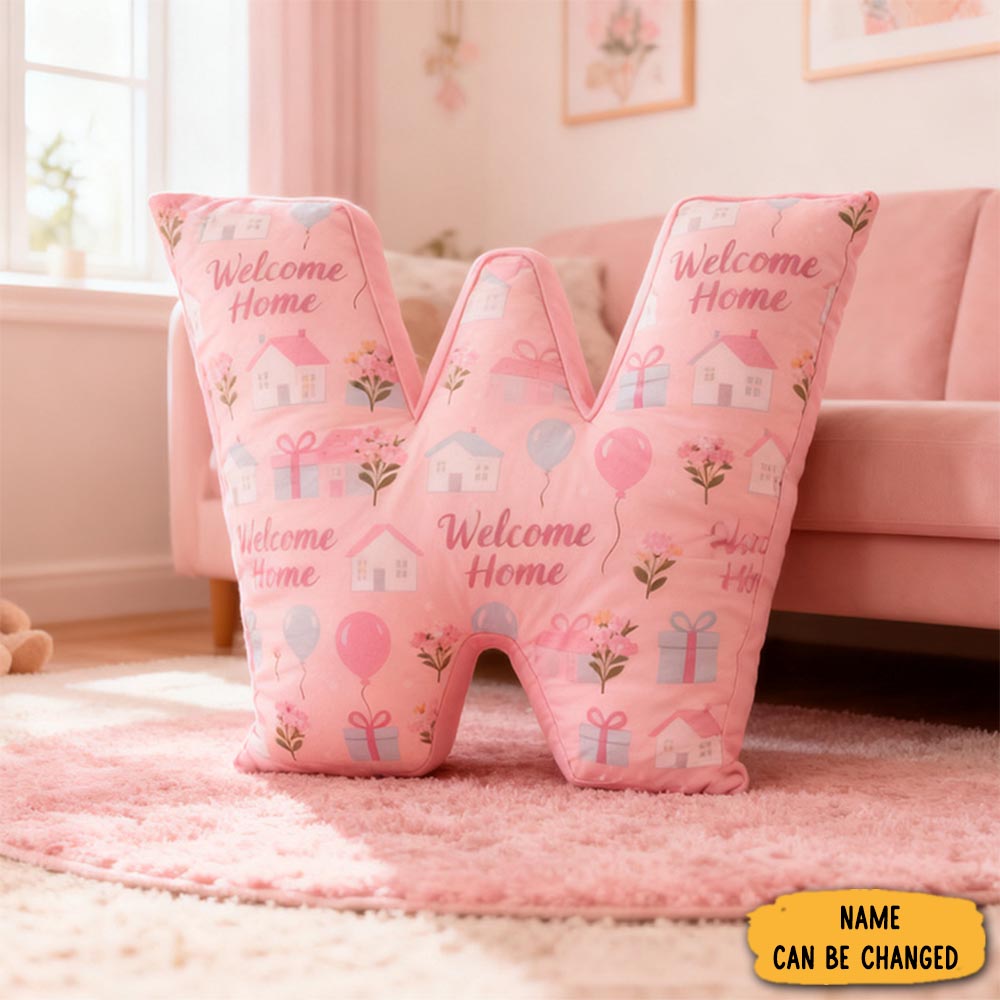 Personalized Welcome Home Letter Pillow Room Decoration Holiday Gifts For Family