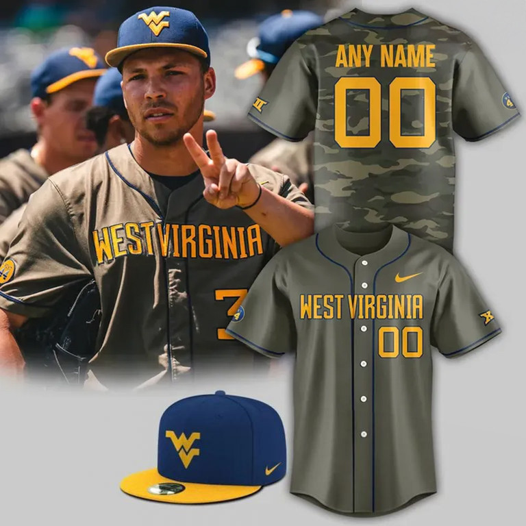 Personalized West Virginia Mountaineers 2025 Armed Forces Baseball Jersey Gift For Fans