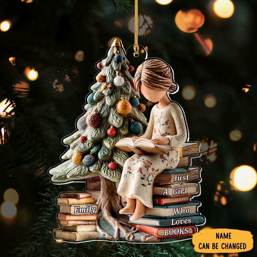 Personalized Who Loves Book Christmas Ornament Book Themed Xmas Gifts For Her