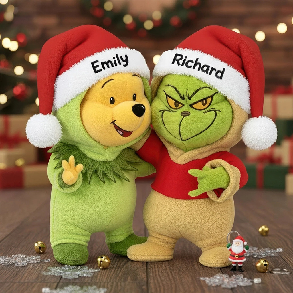 Personalized Winnie The Pooh And Grinch Inspired Pillow Christmas Gifts Ideas For Friends Personalized Winnie The Pooh And Grinch Inspired Pillow Christmas Gifts Ideas For Friends