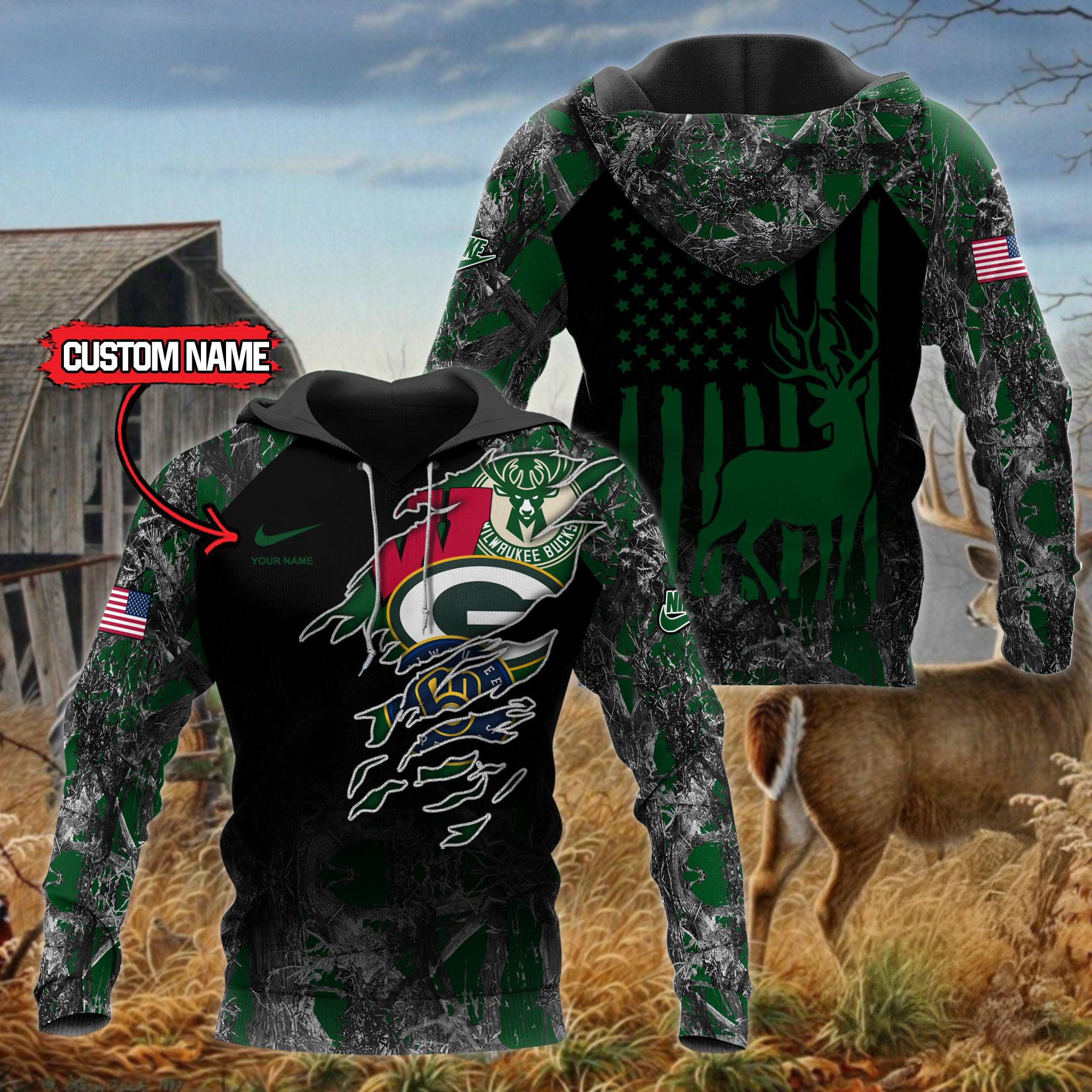 Personalized Wisconsin Sports Hunting Limited Edition Hoodie Presents For Basketball Fans