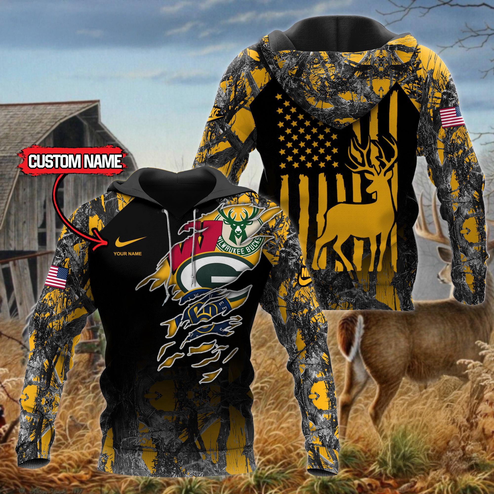 Personalized Wisconsin Sporty Hunting New Style Hoodie Best Gift For A Basketball Fan
