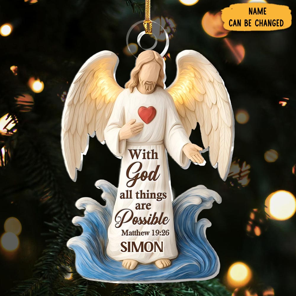 Personalized With God All Things Are Possible Christmas Ornament Holiday Decor Christmas Gifts