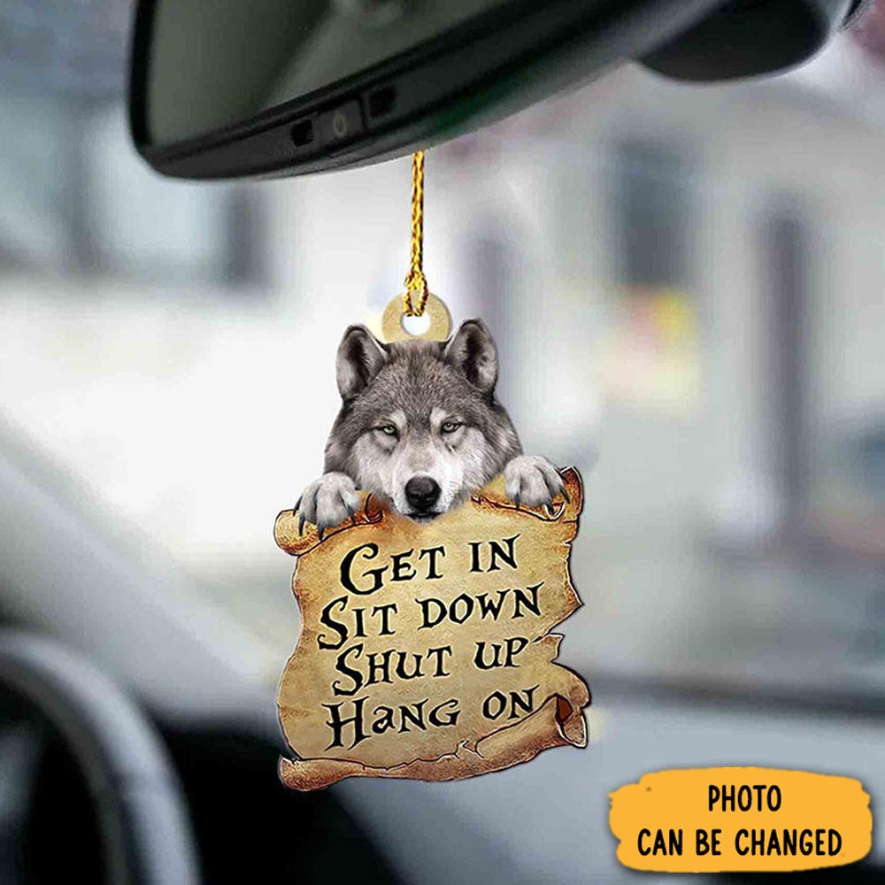 Personalized Wolf Get In Ornament Joyful Holiday Season Ornament Gift