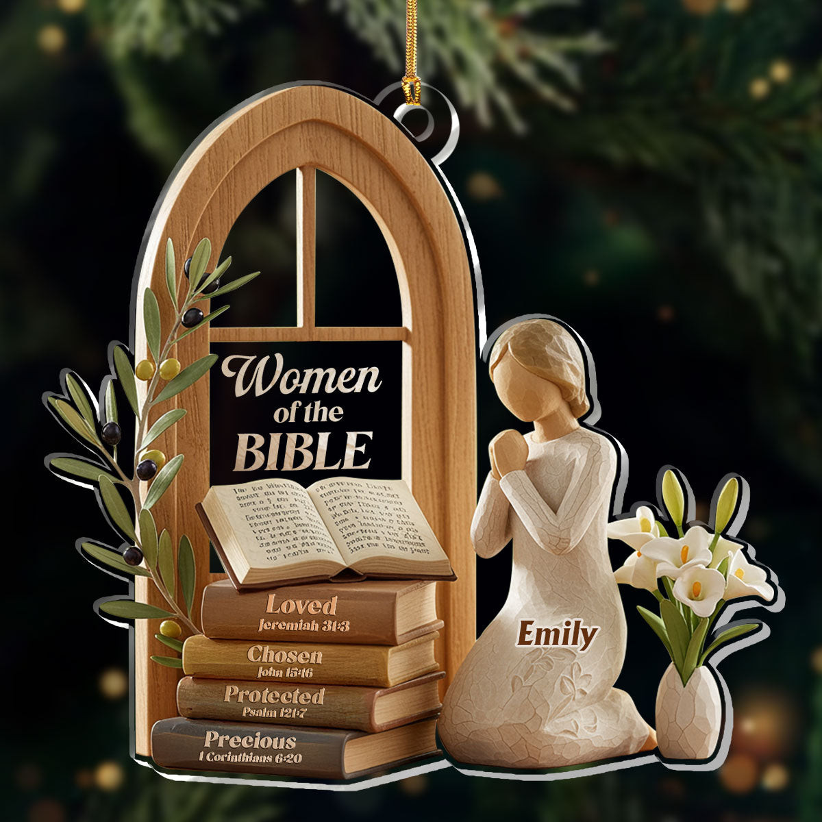 Personalized Women Of The Bible Christmas Ornament Xmas Decorations Christian Gifts Ideas